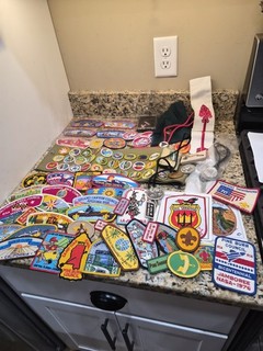 Lot VTG 40s 50s 60s BSA Sash Merit Badges & Eagle Boy Scout Medal Girl Scout NR