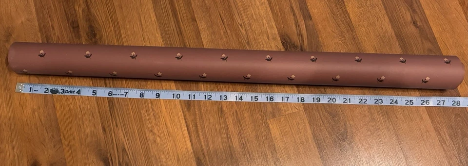 Papel pintado de colección 1982 F. Schumacher flores rosa oscuro - 2 rollos aprox 14 pies en total Foto 4 de 4