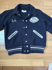 giacca varsity vera vintage anni 60 campione di calcio Midget lana