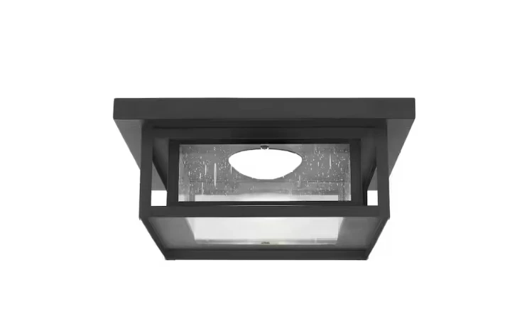 Home Decorators Mauvo Canyon 12 in. Black Dusk to Dawn LED Outdoor Ceiling Light - Image 4 of 4