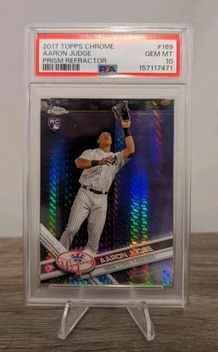 Aaron Judge RC 2017 Topps Chrome #169 Prism Refractor PSA 10