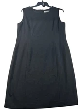 Kasper Dress Womens Size 14 Black Sleeveless  Stretch New
