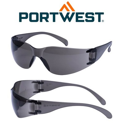 2x Portwest Wrap Around Spectacle Tinted Dark Safety Glasses Sunglasses Bulk
