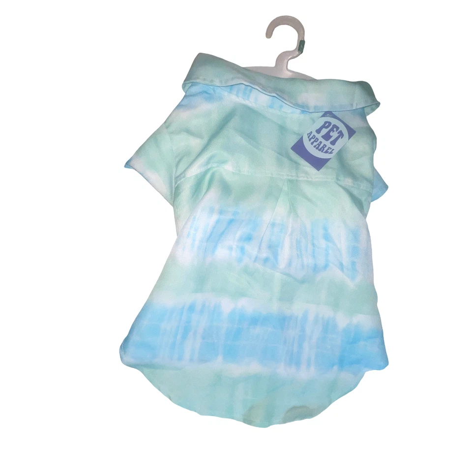 Boy Dog Baby Blue COLLARED PET DOG SHIRT - Lg- See Listing for Measurements 10z