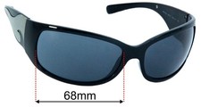 SFx Replacement Sunglass Lenses fits Prada SPR03G  PR03GS - 68mm Wide