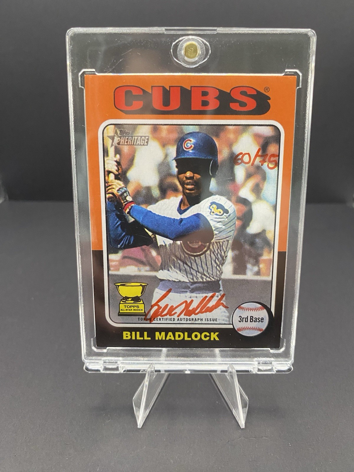 2024 Topps Heritage High Number Bill Madlock Real One Red Ink Auto /75 #ROA-BMA