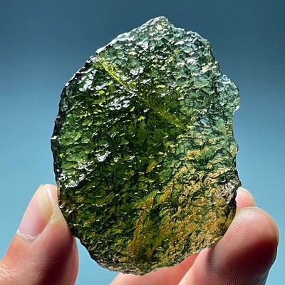 129CT Natural Moldavite | Genuine Czech |Impact Glass| Collector's Energy Stone