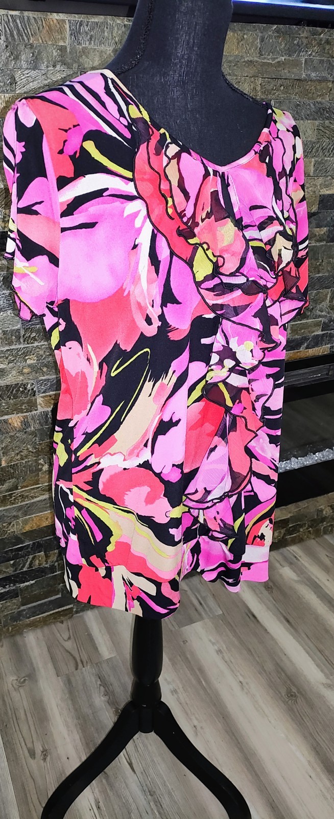 Notations Polyester Multicolored Loose Fitted Top… - image 1