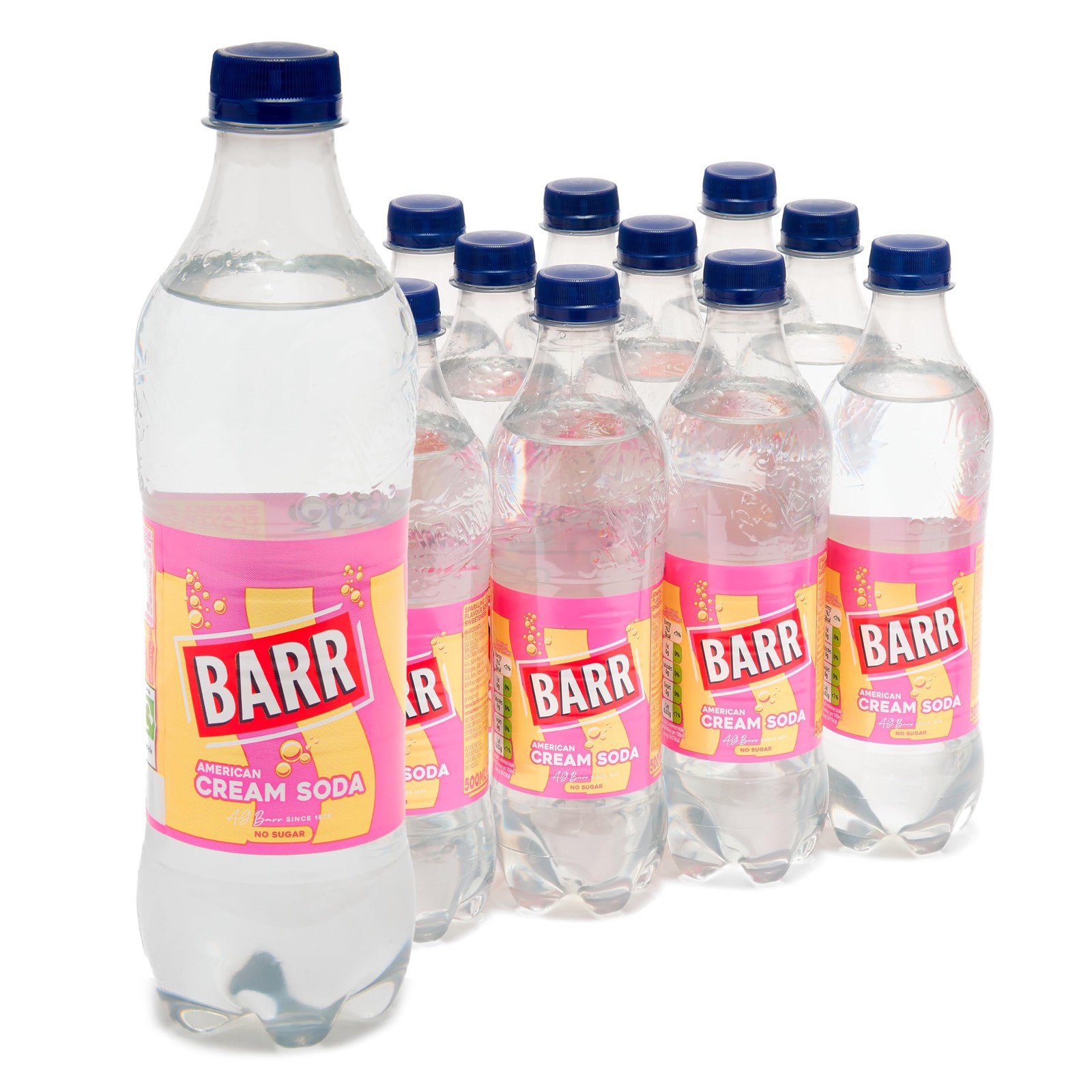 Paquete de 12 refrescos espumosos BARR, sin azúcar sin azúcar con...