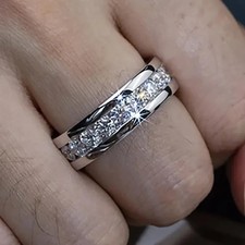 3.00Ct Round Cut Natural Diamond Engagement Wedding Ring Solid 14k White Gold