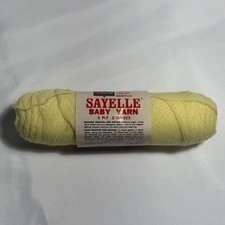 Sayelle Baby Yarn K Mart 3 Ply Orlon Acrylic 2 OZ SKEIN Baby Yellow