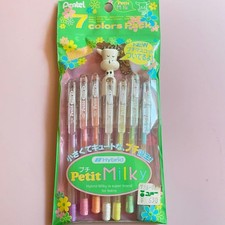 PENTEL PETIT MILKY 7 COLOR SET MILKY PEN 8247dc