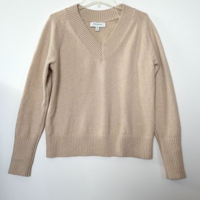 Banana Republic Factory Perfectly Soft V-neck Sweater XS Oatmeal EUC