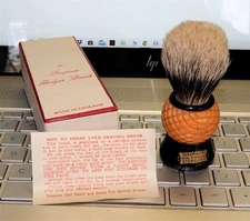 Vintage Simpson Best Badger Pineapple Shaving Brush - Very Rare - New In Box