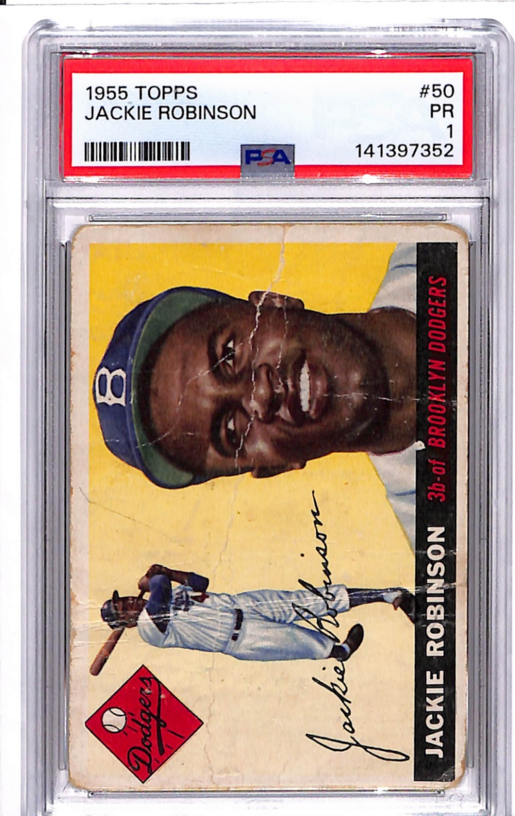1955 Topps - Jackie Robinson #50 PSA 1