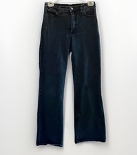 NYDJ Lift Tuck Wide Leg Bootcut Stretch Denim Jeans Womens 4P Blue USA Made Boho