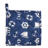 Topflappen - Maritim KüChe Aus Baumwolle 20 Cm Blau/Weiß Sea-Club