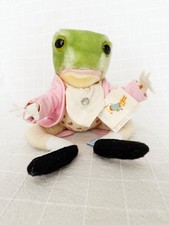 Vintage Mr Jeremy Fisher Plush Frog, Beatrix Potter With Original Tags