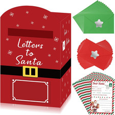 Christmas Mailbox Letters to Santa Kit Xmas Mailbox 24 Set Envelopes Santa Lett