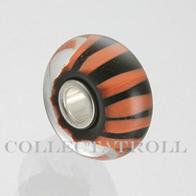 Authentic Trollbeads Coral Stripe Bead Trollbead  61390