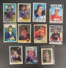 Autographed Baseball Card Lot-Britt Burns (White Sox) 11 Cards! 1980s Topps Flee