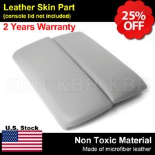 Fits 2010-2015 Mazda Cx-9 Center Console Lid Armrest Pu Leather Cover Trim Gray