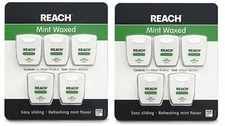 Johnson & Johnson Reach Mint Waxed Dental Floss 100 Yards Pack of 10