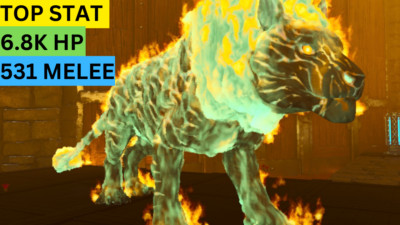 ARK SURVIVAL ASCENDED OFFICIAL TOP STAT PYROMANE 6.8K HP 531 MELEE PC/XBOX/PS5
