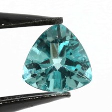 NATURAL BLUE APATITE 5 MM TRILLION CUT VERY NICE COLOR ALL NATURAL F-4468