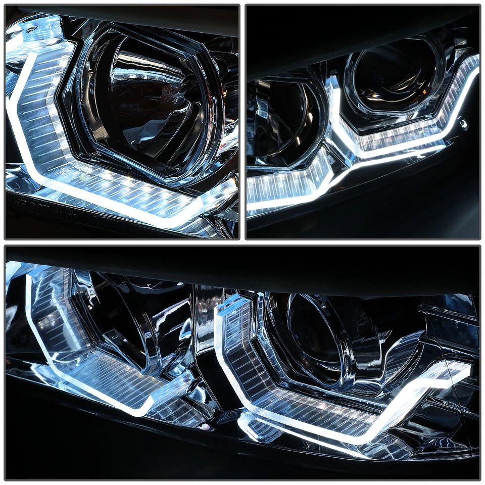 PARA BMW E90 325I 328I 330I 2006-2008 LED SEÑAL AZUL 3D DRL PROYECTOR FARO Foto 3 de 4