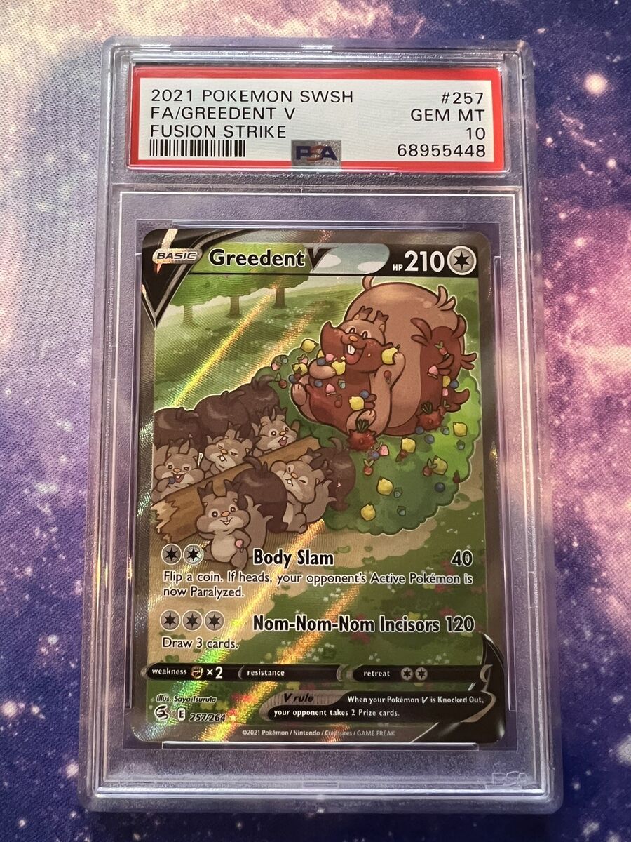2021 Pokemon Fusion Strike Greedent V Alt Art 257/264 PSA 10 2021 Pokemon Fusion Strike Greedent V Alt Art 257/264 PSA 10