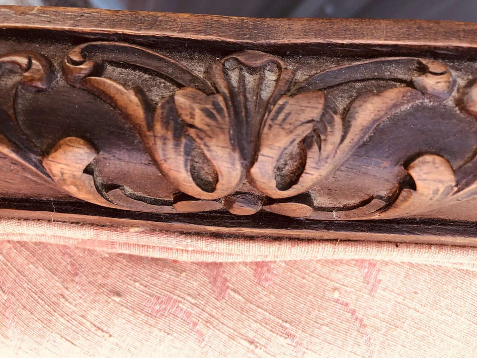 aprox. SILLÓN GRANDE DE NOGAL ROCOCÓ FRANCÉS 1750 EXCELENTE COMO ENCONTRADO TALLADO ¡GENIAL! Foto 4 de 4