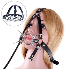 Adjustable Deep Throat Mouth Gag Plug Head Harness Slave Spider Bondage BDSM