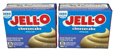 Jello Zero Sugar Cheesecake Instant Pudding 1 oz (2 boxes)