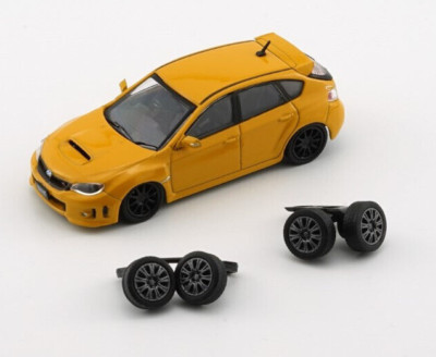 BM Creations 2009 Subaru Impreza WRX STI - Yellow - LHD 1:64 Diecast Car