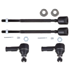 2pcs Front Inner Outer Tie Rod End Links For 1990-1995 Suzuki Swift Geo Metro