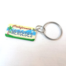 Early 2000's Keychain California Palm Trees License Plate Personalized MERCEDES