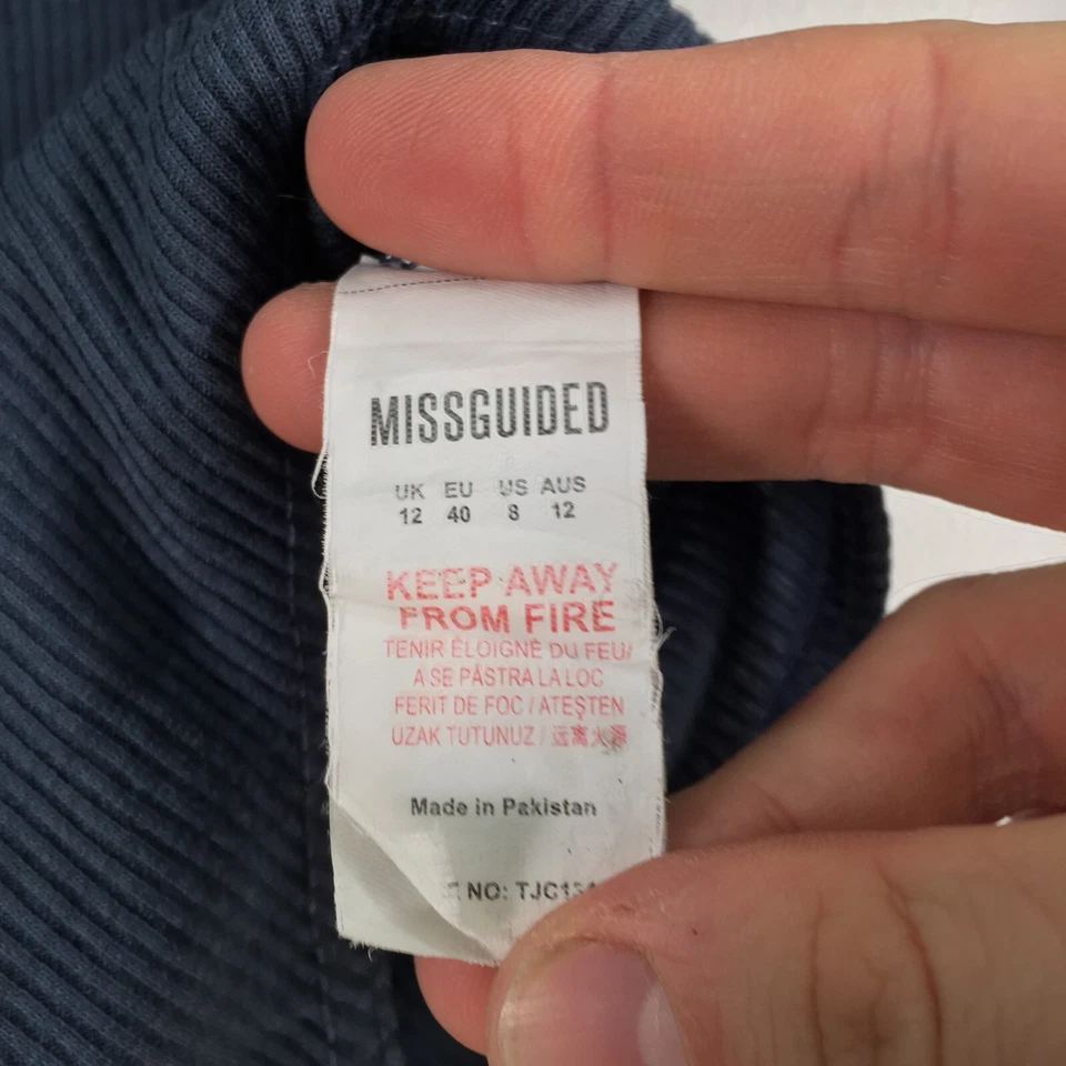 Missguided womens bodysuit size 12 navy blue long sleeve 091865 - image 4 of 4