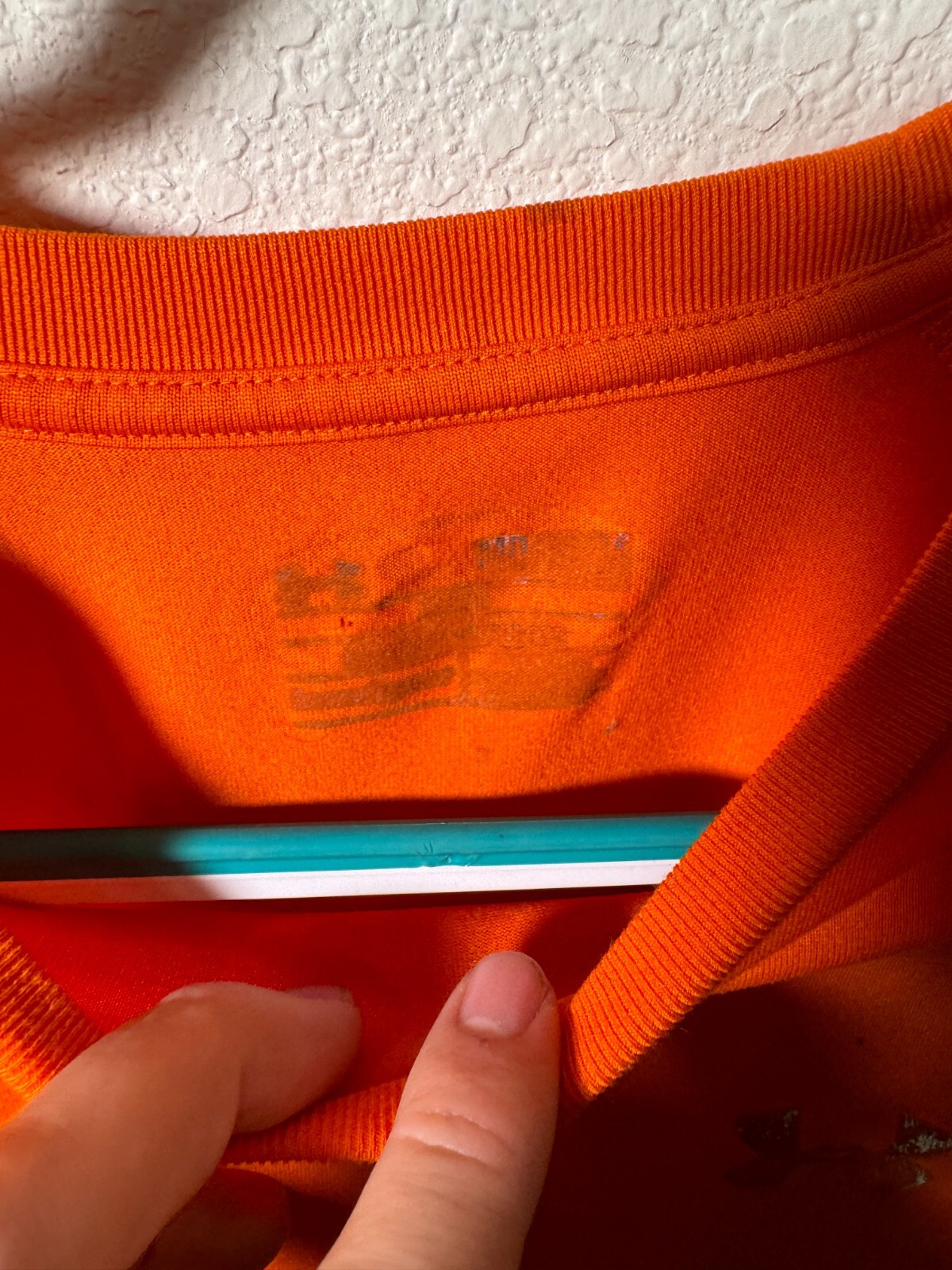 Under Armor Men's The Tech Tee Short Sleeve Athletic Shirt Top Orange | Medium thumbnail 3