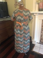 vintage 1970s Quilted Lounge Robe/ Pool Cover-Up