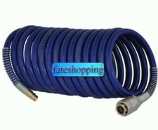 Tubo Aria Compressa a Spirale 5 mt Prolunga Compressore Con Rubinetto Universale