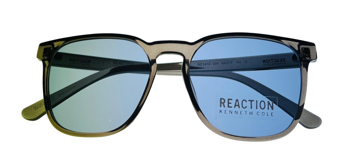 Kenneth Cole Reaction Mens Grey Square Plastic Sunglass  display picture 2