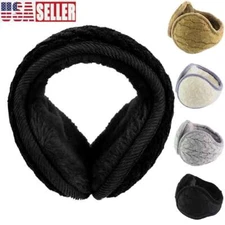 Mens Womens Ear Muffs Fleece Earwarmer Ear Warmers Behind the Head Design Winter