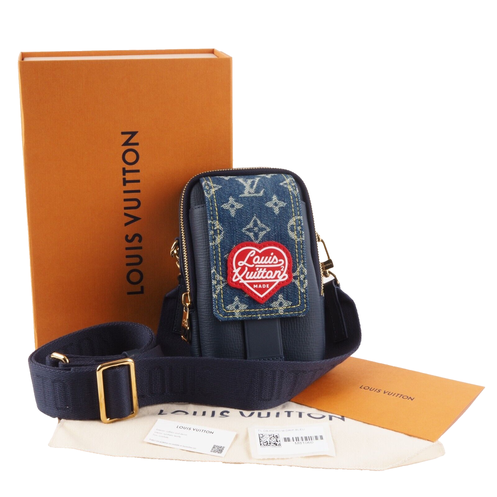 LOUIS VUITTON x NIGO M81060 Double Phone Pouch Crossbody Bag Luxury OP €1600