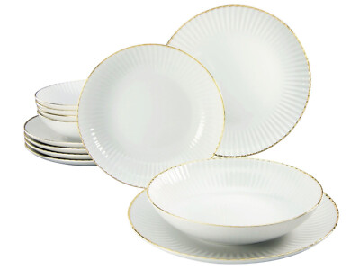 CreaTable - Allegra - Tafelservice 12-tlg (Goldband)