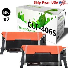 2PK CLTK406S Toner Cartridge K406S for Xpress C460FW C460W Printer Black