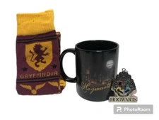 New Harry Potter Gryffindor, Hogwarts Gift Set: 12 oz Mug, Crew Sock & Keychain