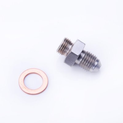 Fits GT25R GT28R GT30R GT35R T04Z Oil Feed Adapter Kit 7/16''-24 1mm Restrictor