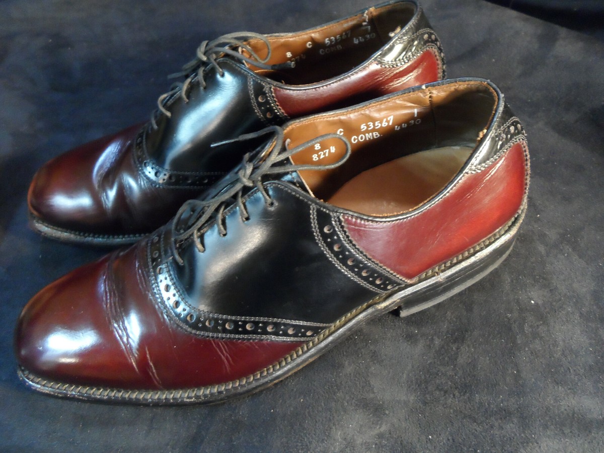 Allen Edmonds Polo Oxford Dress Shoe Mens 9 1/2 C Burgundy Black Formal Casual Allen Edmonds Polo Dress Shoes Mens Size 9 Black Burgundy  main image 3