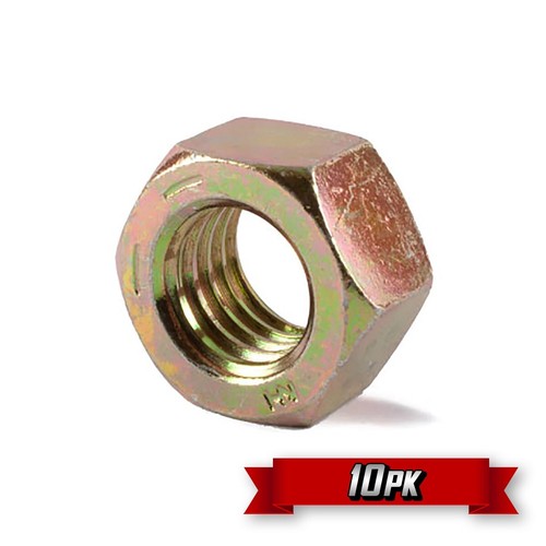 Dado esagonale finito (FHN), filo 5/8"-11, zinco giallo, GR.8 {10pk} - Foto 1 di 2